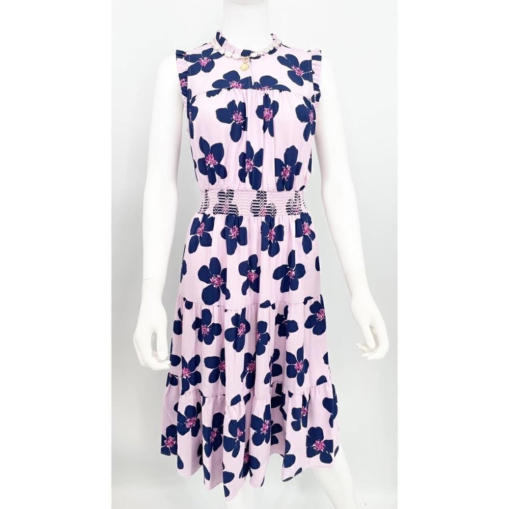 KATE SPADE NWT Mainline Floral Smocked Waist Dress SMALL - Picture 5 of 6